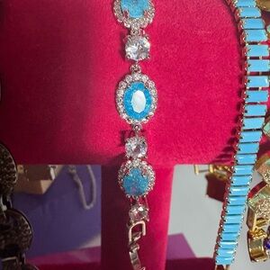 Elegant Blue and Silver Bracelet